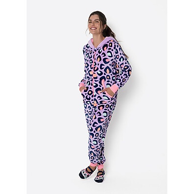 Macacão Manga Longa Soft Feminino Onça - Puket