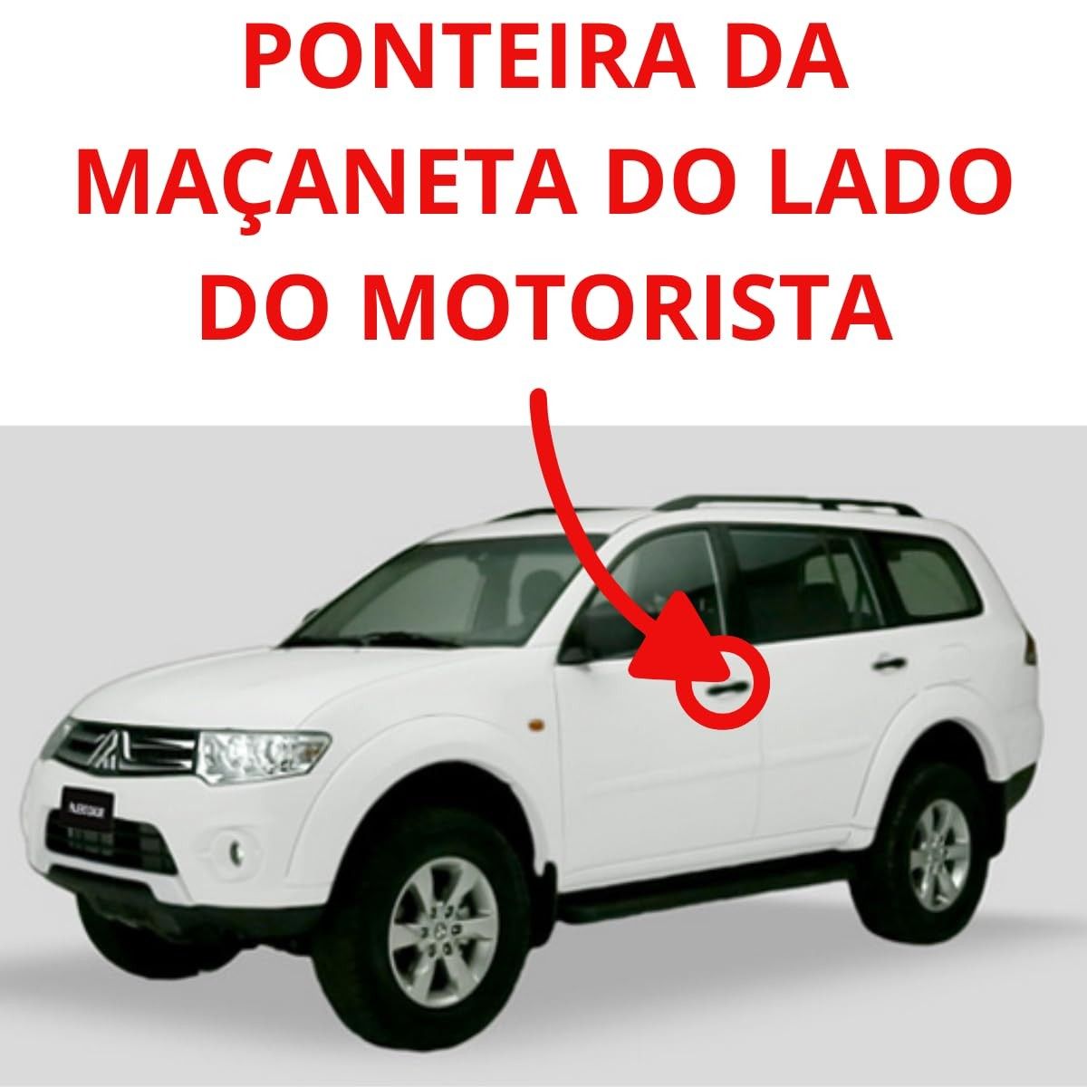 Ponta Maçaneta Externa Dianteira Lado Motorista Pajero Dakar 2010-2017 Cromada