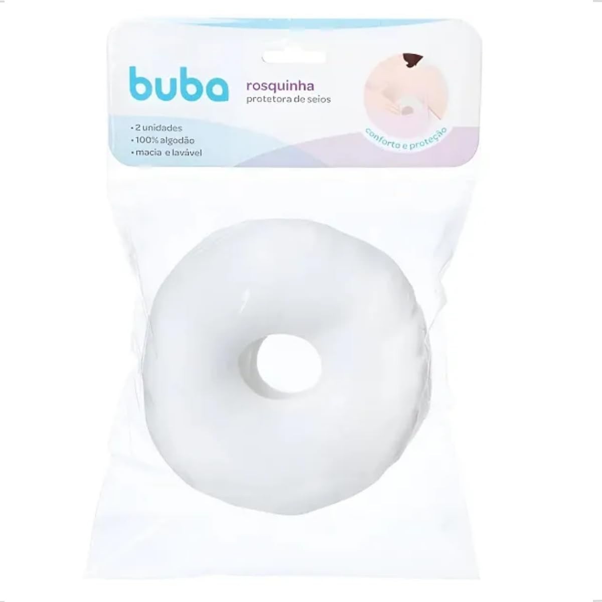 Kit 2 Roscas de Almofada Macia Lavável - Protetor de Mamilos para Amamentação em 100% Algodão