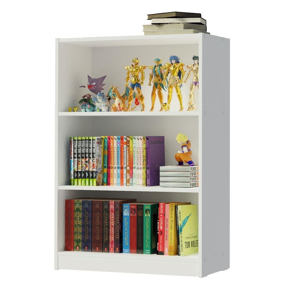 Estante Livreiro Madesa 6907 com 3 Nichos - Design Moderno em Branco