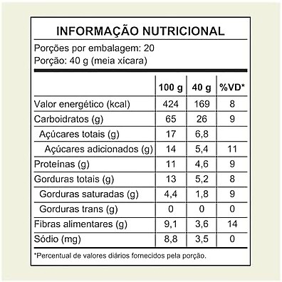 Granola Tradicional Mãe Terra: Castanhas Brasileiras 800g