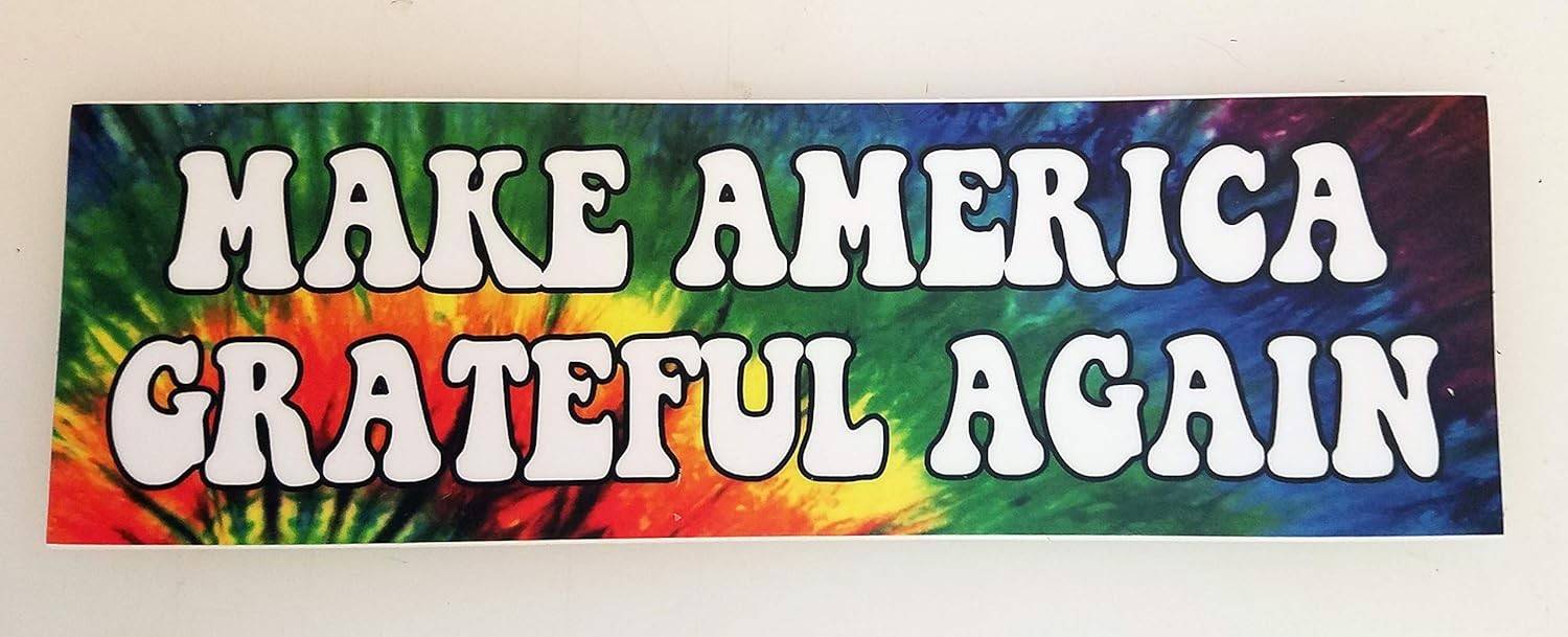 Adesivo Vinil Jerry Garcia Grateful Dead - Estilo Tie-Dye MAGA - Resistente e Durável