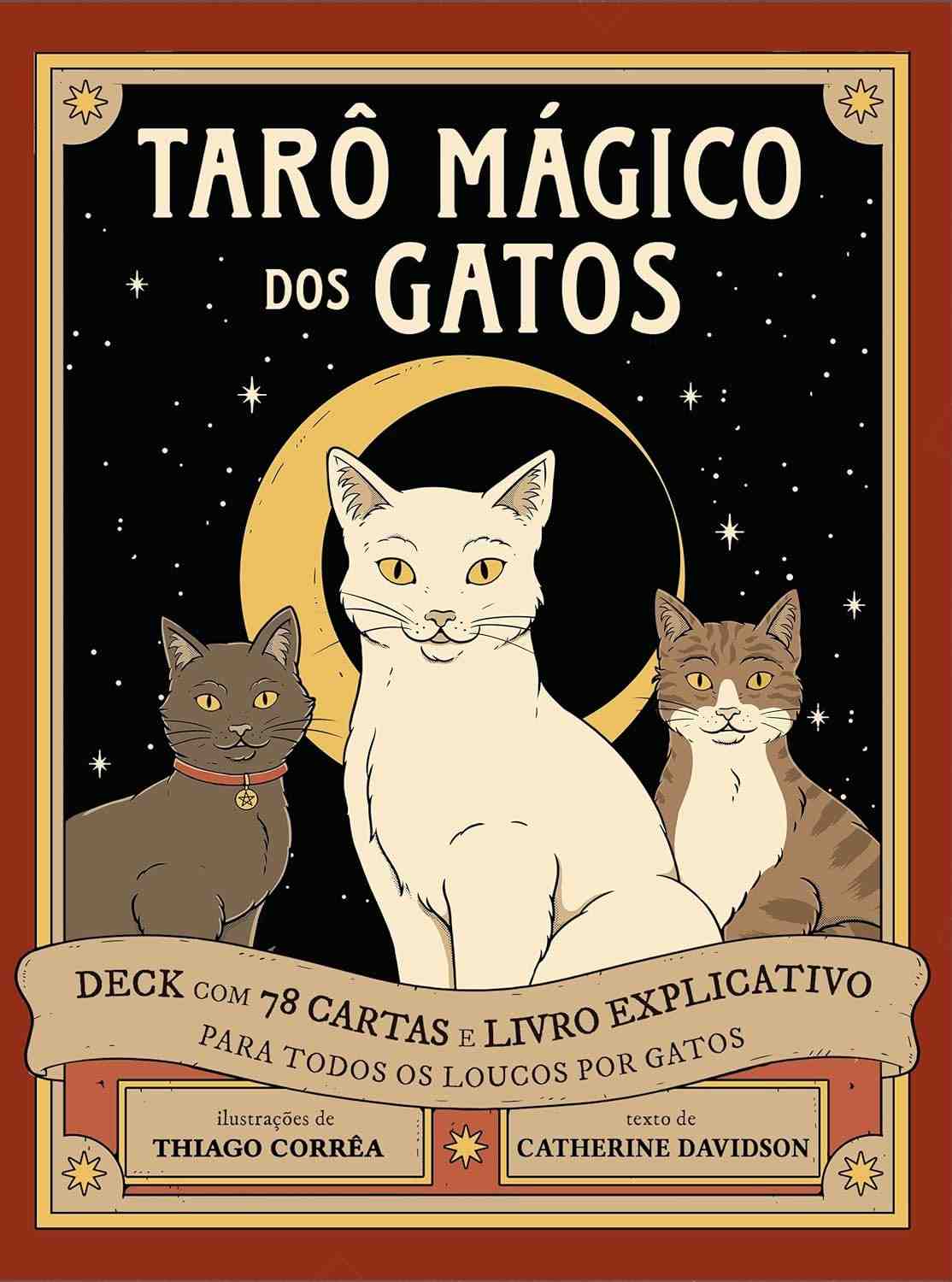 Tarô Mágico dos Gatos: Desvende a Sabedoria Felina com 78 Cartas e Livro Ilustrado
