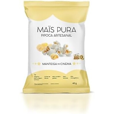Pipoca Maïs Pura: Sabor Cinema com Manteiga 40g