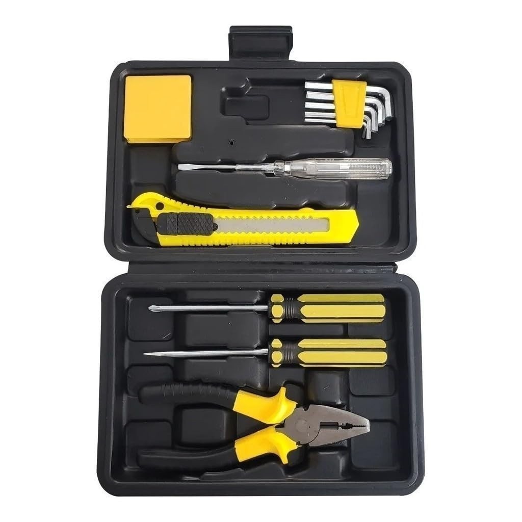 Kit Jogo de Ferramentas Titanium 12 Peças com Maleta Preta: Essencial para seus Projetos!