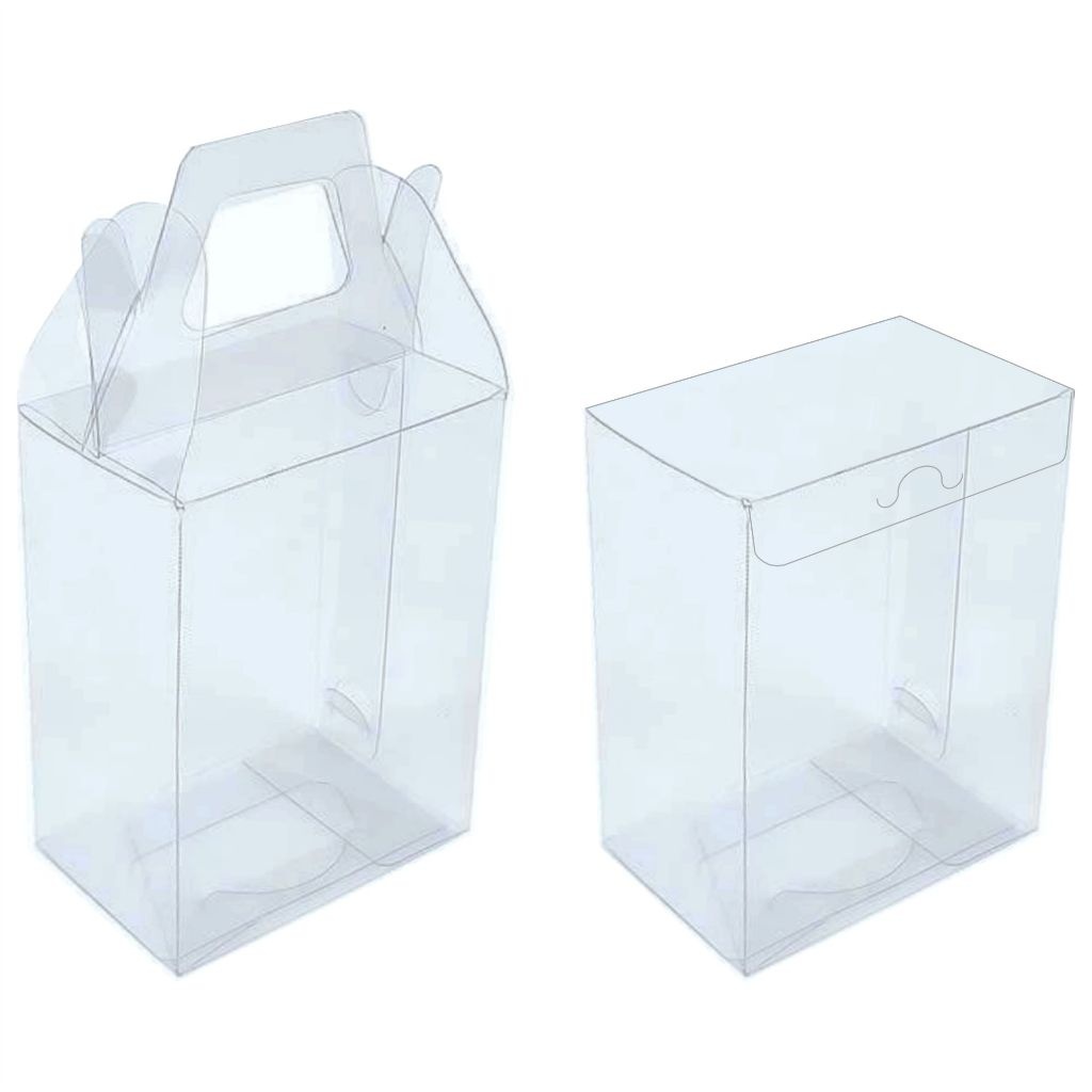 Maletinhas de Lembrancinha: 10 Caixas Transparentes 6,5x9x4cm