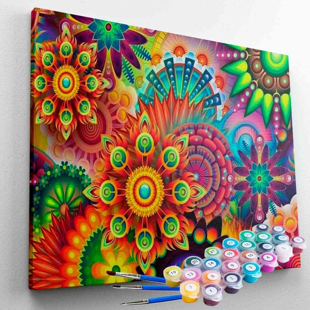 Kit Pintura Terapêutica Mandalah - Relaxamento e Bem-Estar com Mandalas