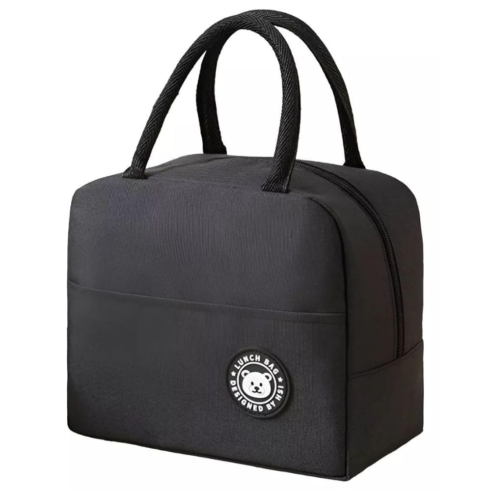 Lancheira Térmica Reutilizável Pro – Bolsa para Marmita à Prova de Vazamentos, Mantém Alimentos Quentes e Frios, Ideal para Academia, Trabalho e Passeios (Preto)