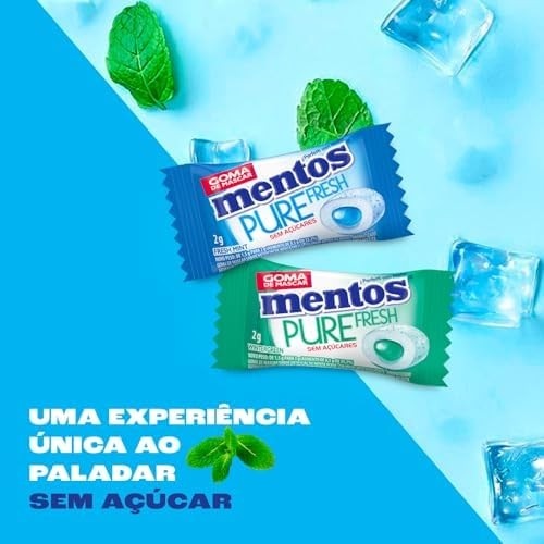 Gomas de Mascar, Mentos, Pure Fresh, Sem Açúcar, Sabores Sortidos - Monopeça | 60 Unidades