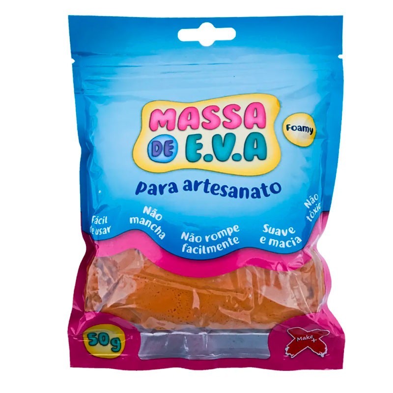 Massa de EVA 50g Marrom: Crie Artesanato Incrível!