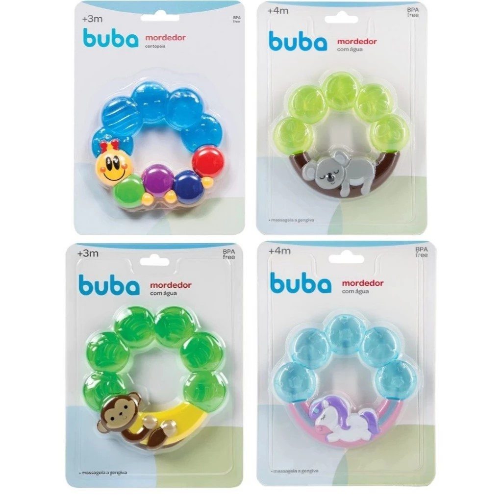 Massageador de Gengiva Buba: Alívio 100% Silicone para Dentes do Bebê
