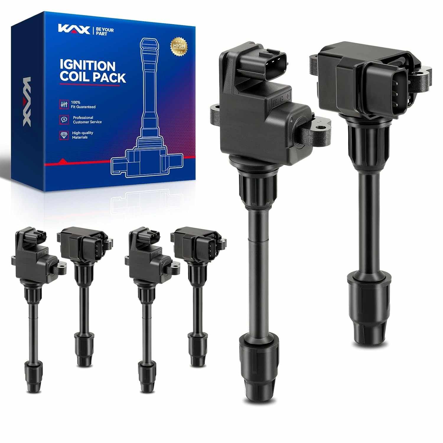KAX Bobina de Ignição UF232/UF263 (6 Unidades) - Performance Máxima para Maxima 1995-1999 e I30 1996-1999