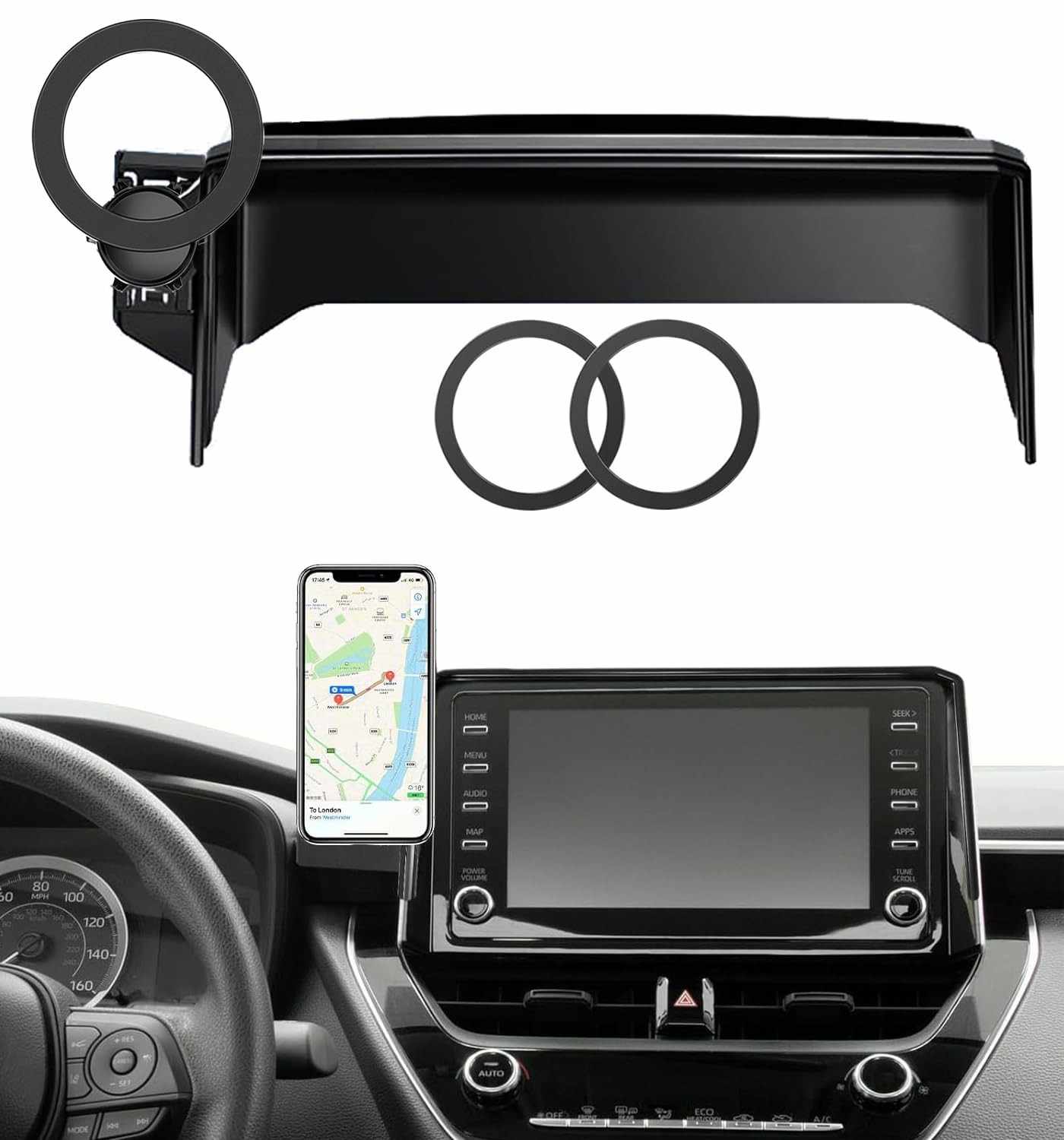 Suporte Magnético Premium para Celular Toyota Corolla 2019-2025 | Design Exclusivo e Segurança Máxima