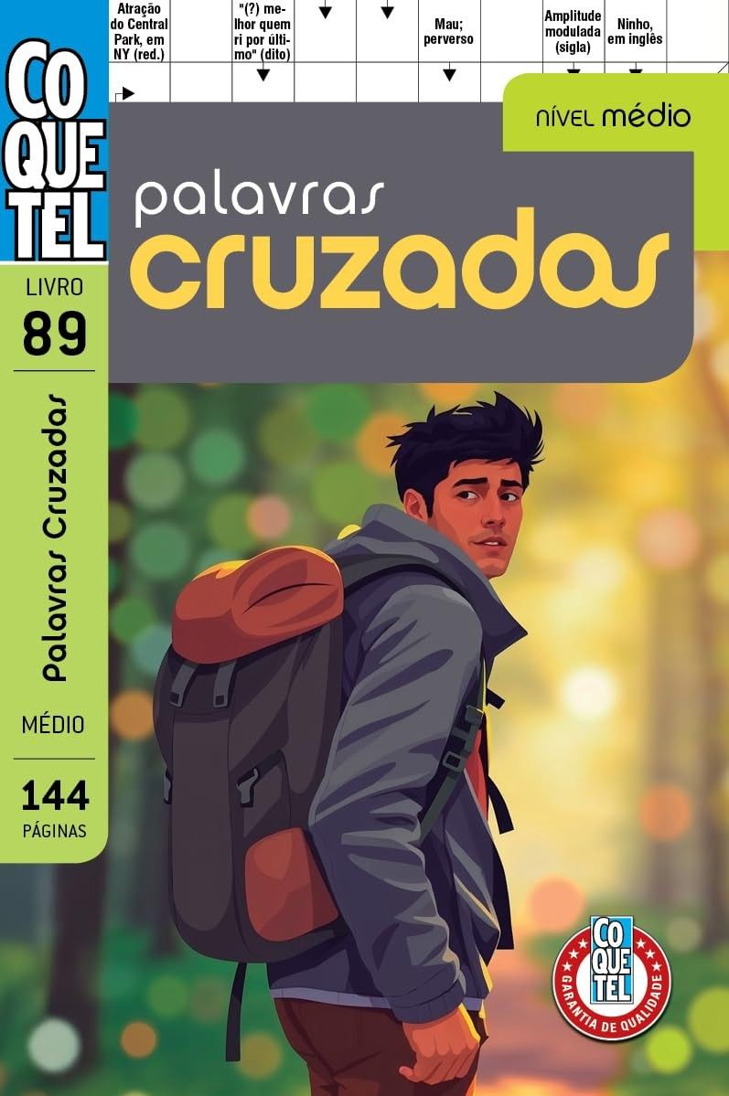 Livro Coquetel Palavras-Cruzadas 89: Nível Médio - Diversão e Exercício Mental