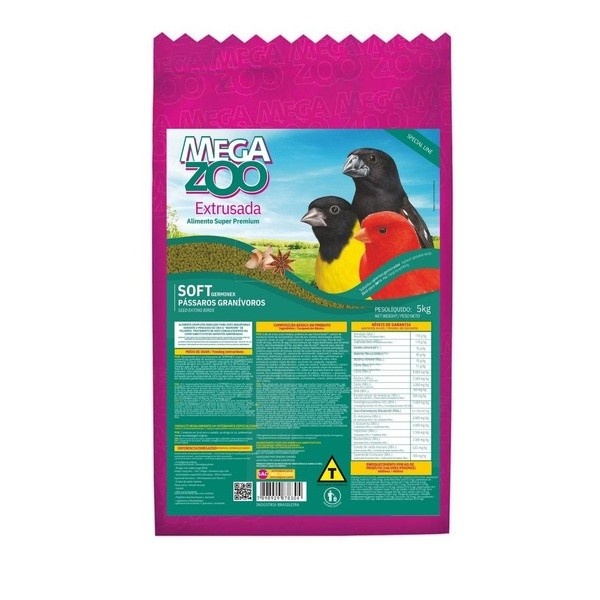 Megazoo Germinex 5KG: Ração Completa para Aves