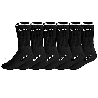 Meias Masculinas Academia: Kit 6 Pares Alpha Co