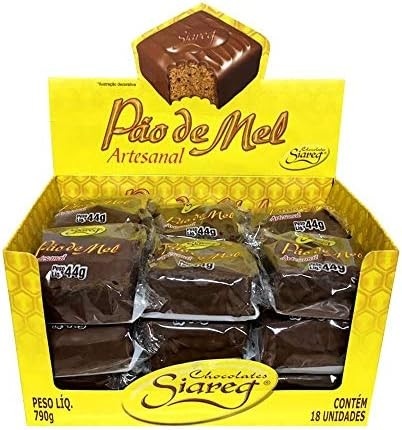Pão De Mel Artesanal 44g C/18un - Siareg