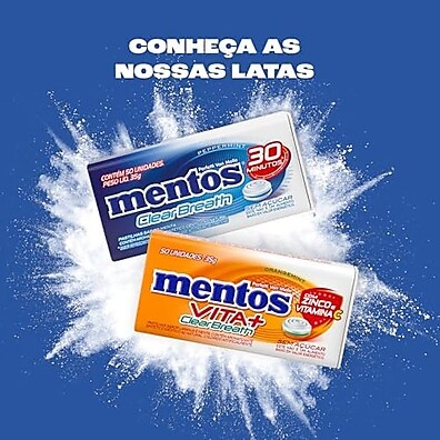 Mentos Clear Breath: Menta Refrescante Sem Açúcar (50 Un.)