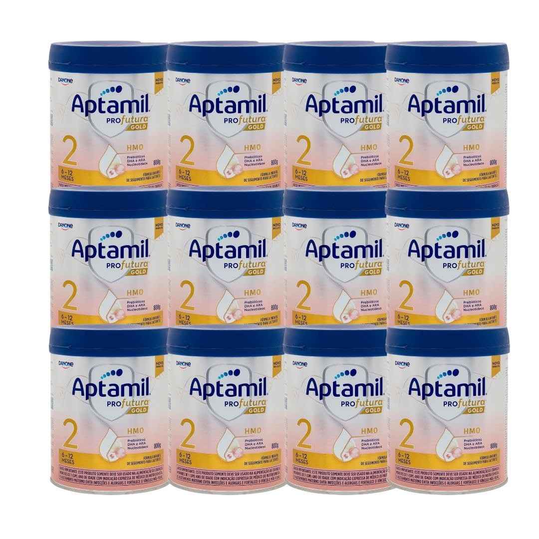 Aptamil Profutura Gold 2 800g - Kit com 12 Latas para Bebês de 6 a 12 Meses