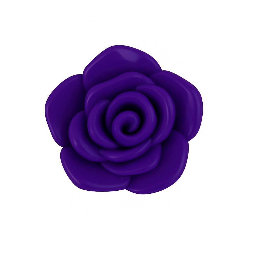 Miçanga Flor Rosa Roxo 2cm: Toque Mágico!