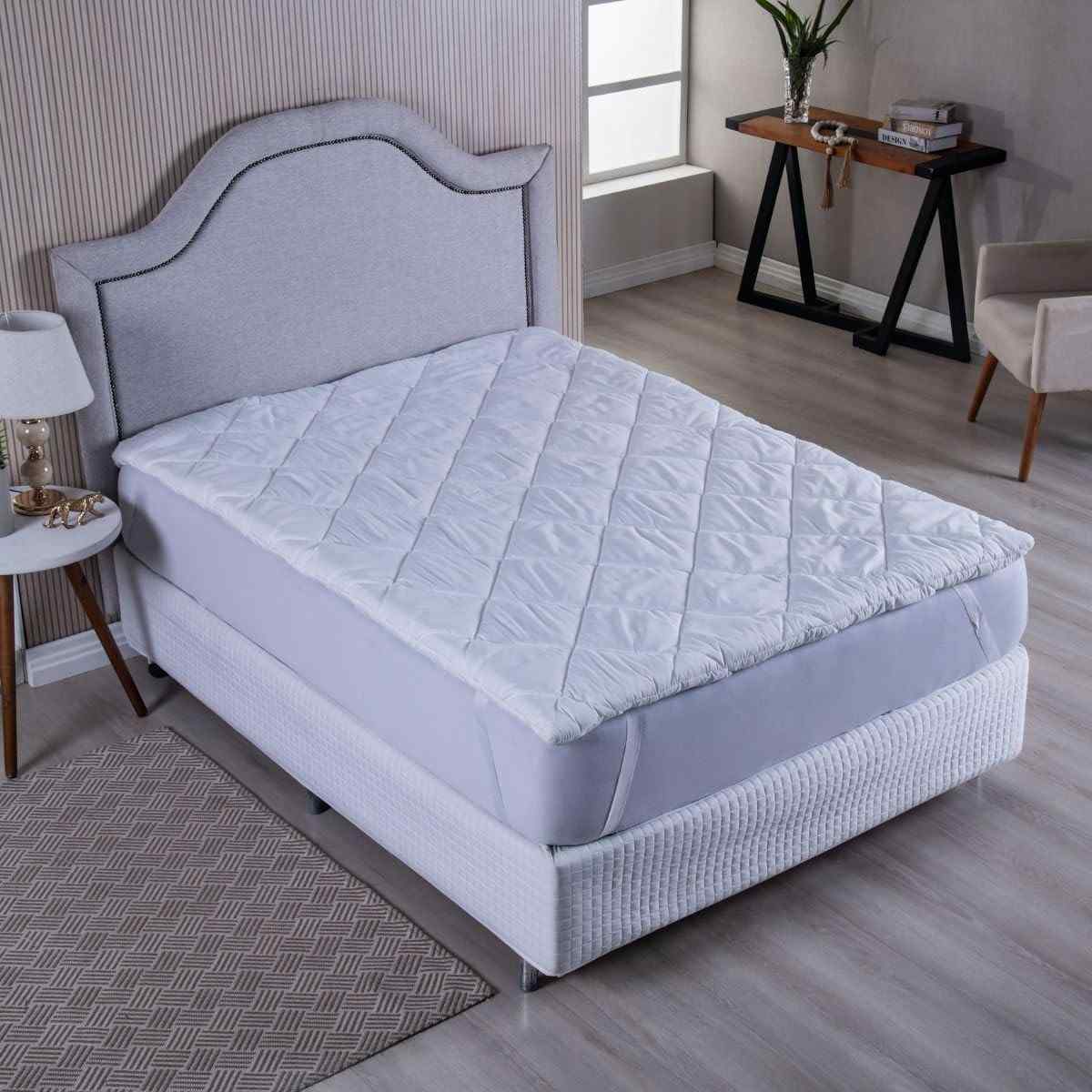 Pillow Top Casal Padrão 400 Fios Micro-Percal - Conforto Premium com Elástico Fixador
