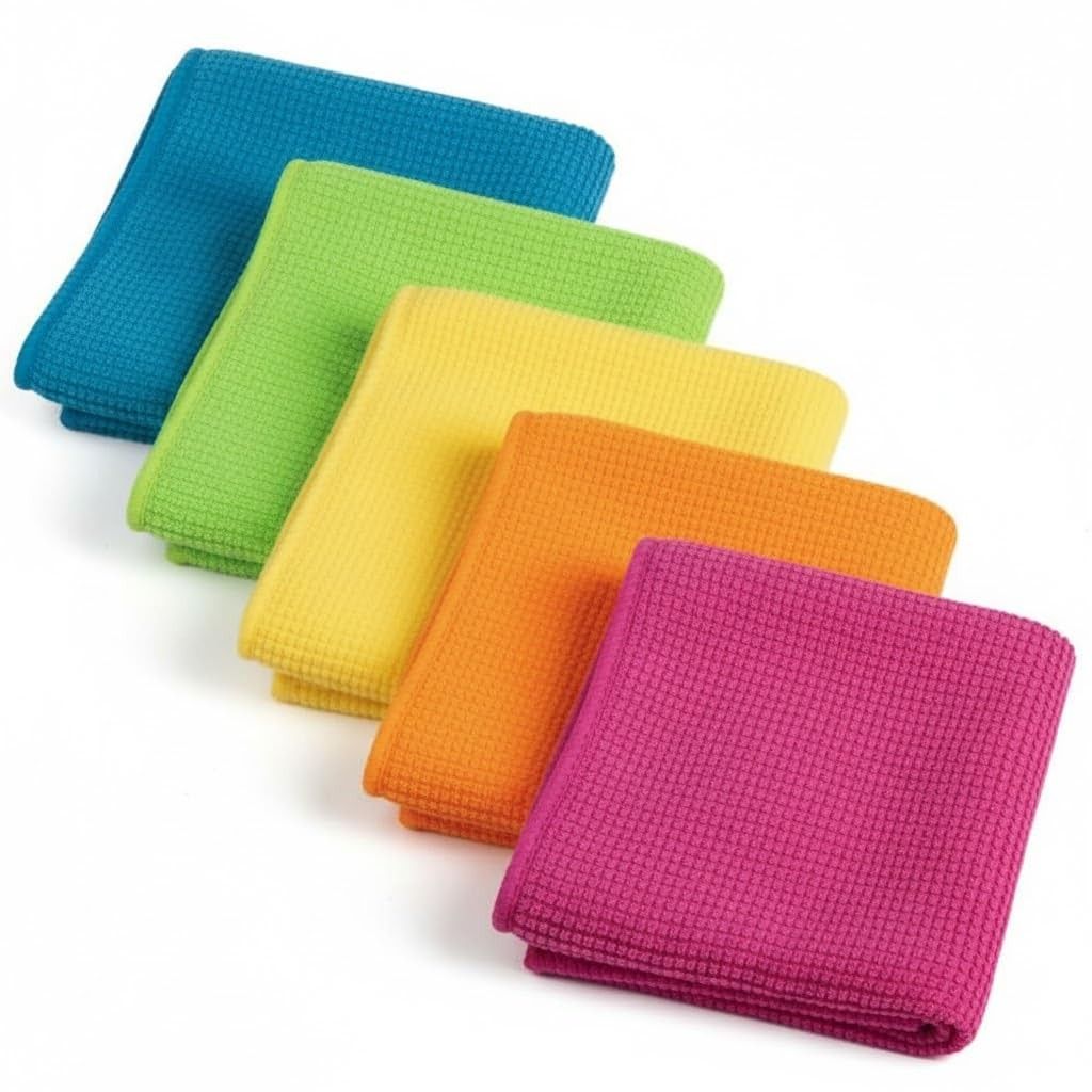 Kit com 5 Flanelas Mágicas Premium 15x15cm - Microfibra Ultra Absorvente para Limpeza de Óculos, Celular e Câmeras