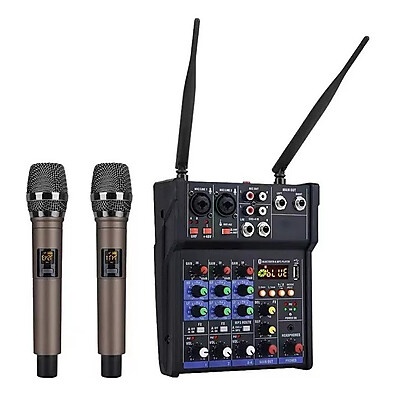 Kit Home Studio Profissional: Mesa 4 Canais + 2 Microfones