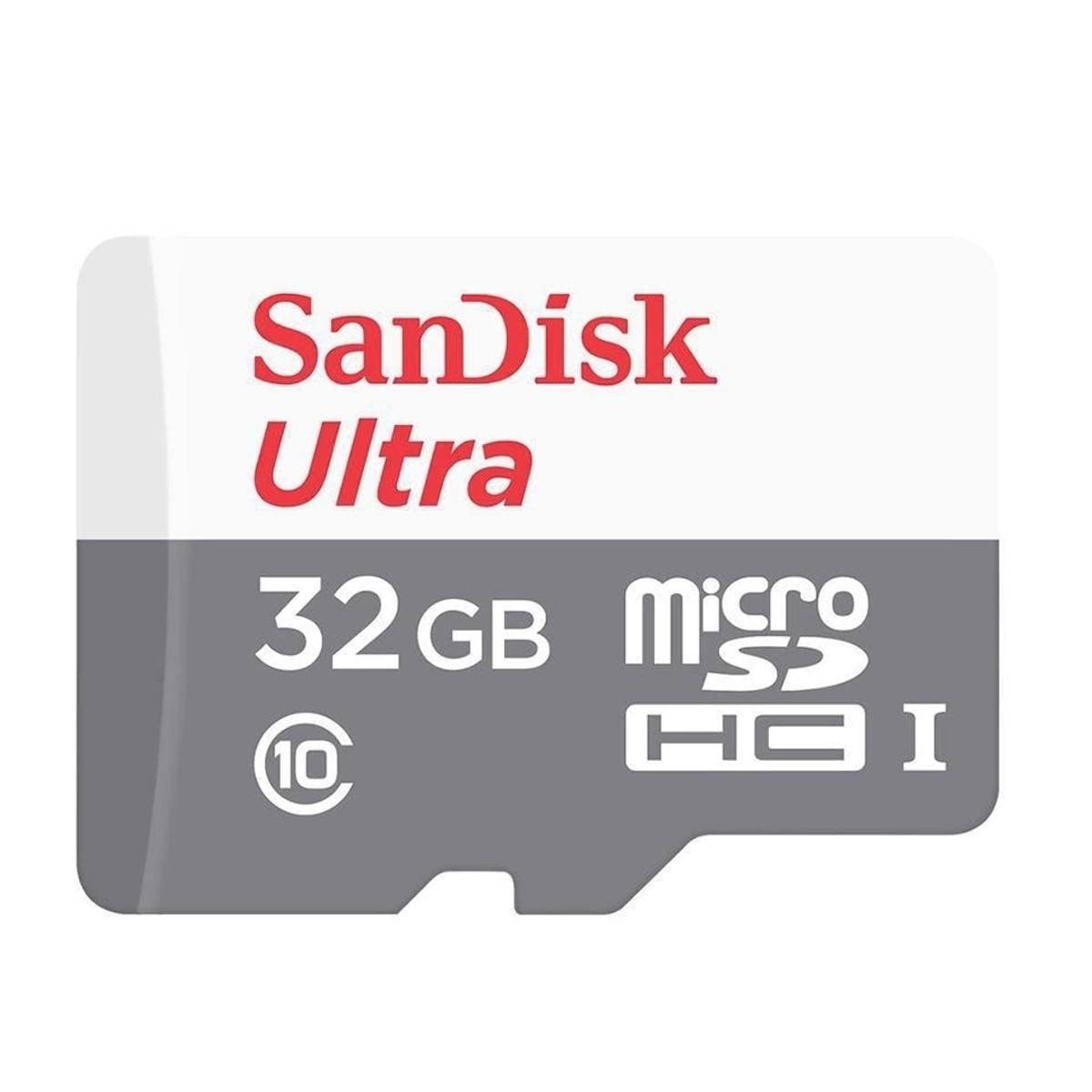 Cartão de Memória SanDisk Ultra microSDHC 32GB com Adaptador: Espaço e Velocidade para Seus Momentos