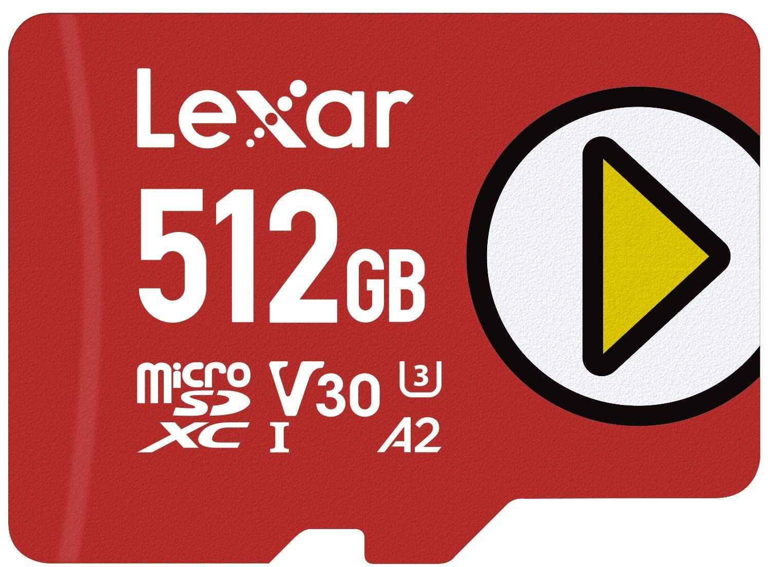 Lexar PLAY 512GB: Cartão MicroSDXC para Jogos e Mídia 4K | Prêmio Muse Design Award 2022