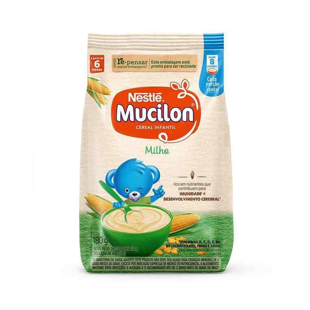 Mucilon Cereal Infantil Milho Sachê 180g - Alimentação Saudável para Bebês a Partir do 6º Mês