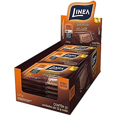 Chocolate Zero Lactose Linea Mini Ao Leite 15 Unid