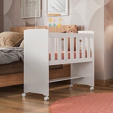 Mini Berço MDF Branco Yescasa: Conforto e Praticidade