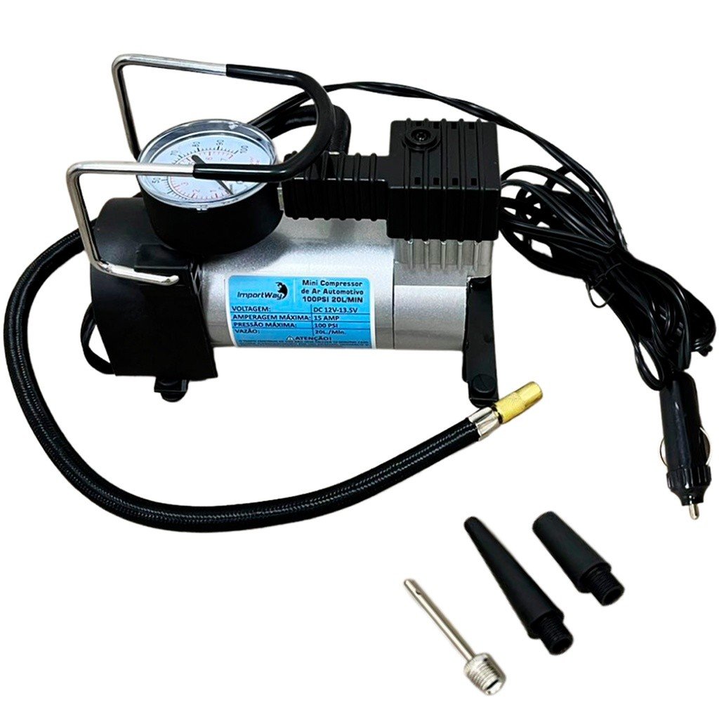 Mini Compressor de Ar: Encha Pneus Fácil!