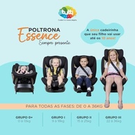 Cadeira Bebê Auto Isofix Rotativa Reclinável Essence 0-36kg Preta Tutti Baby - Segurança e Conforto Total! - imagem 5