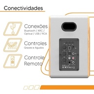 Monitor de Áudio Sound SS-003: Som Imersivo 80W RMS com Bluetooth, Óptico e USB - imagem 4