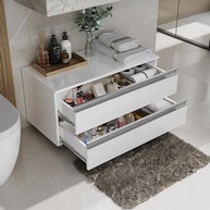 GABINETE JOIA 80CM 02 GAVETAS Branco Inteiro - imagem 2