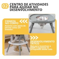 Cadeira de Alimentação Multifuncional Luppa 12 em 1 com Cinto de Segurança e Mesa Lego e Estudo - imagem 5