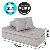 Puff Colchonete Dobrável 3 em 1 com Travesseiros - Conforto e Versatilidade para Casa e Viagem - imagem 3