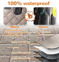 URPOWER Capa de Assento de Carro 6 em 1 para Cães: Proteção Impermeável e Conforto Dividido 60/40 - imagem 4