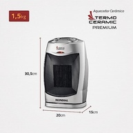 Aquecedor Termo Ceramic 1500W Mondial - 3 em 1 com Controle de Temperatura - imagem 4