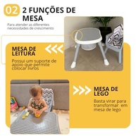 Cadeira de Alimentação Multifuncional Luppa 12 em 1 com Cinto de Segurança e Mesa Lego e Estudo - imagem 4