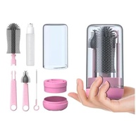 Kit Escovas de Limpeza 4 em 1 para Mamadeira, Garrafa e Copo - Silicone Seguro e Portátil - imagem 5