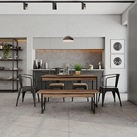 Mesa de Jantar Tub com 1 Banco - Estilo Industrial Moderno - imagem 4