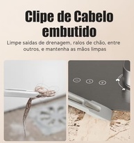 Escova Rotativa + Pinça de Limpeza – Kit 2 em 1 com Cerdas Firmes – Ideal para Banheiro, Piso e Cantos Difíceis - imagem 3