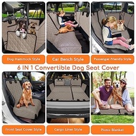 URPOWER Capa de Assento de Carro 6 em 1 para Cães: Proteção Impermeável e Conforto Dividido 60/40 - imagem 3