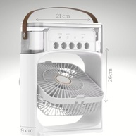 Mini Climatizador e Umidificador Portátil USB 3 em 1 | Ventilador Silencioso com Luz Noturna LED - imagem 4