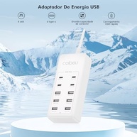 Extensão Elétrica Premium 10 Tomadas (6 USB + 4 Tipo-C) - Carregamento Rápido e Seguro - imagem 3