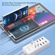 Extensão Elétrica Premium 10 Tomadas (6 USB + 4 Tipo-C) - Carregamento Rápido e Seguro - imagem 4
