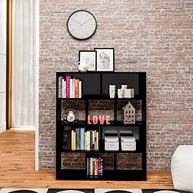 Estante Organizadora com 10 Nichos BOOK em Preto - Design Moderno e Versátil para Qualquer Ambiente - imagem 2