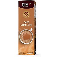 Café com Leite TRES 3 Corações: 10 Cápsulas Cremosas - imagem 1